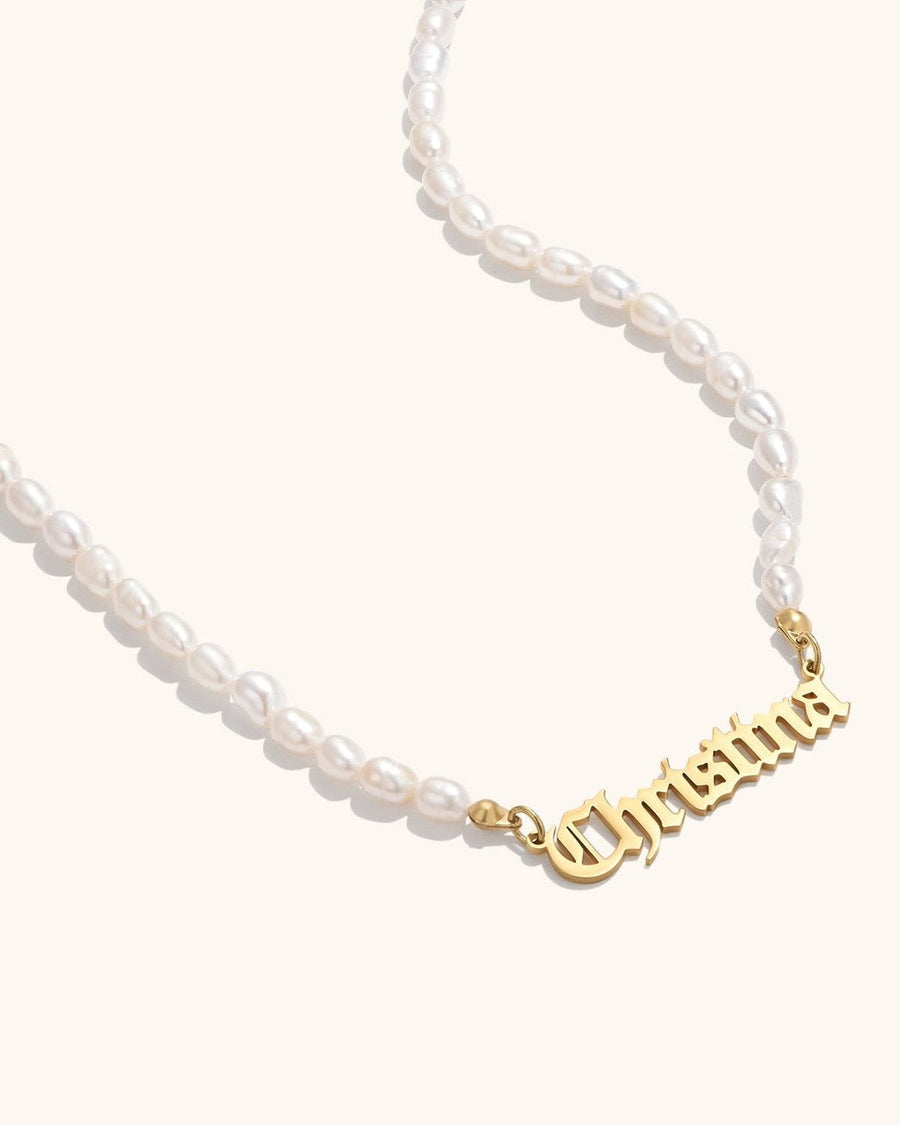 Old English Name Necklace