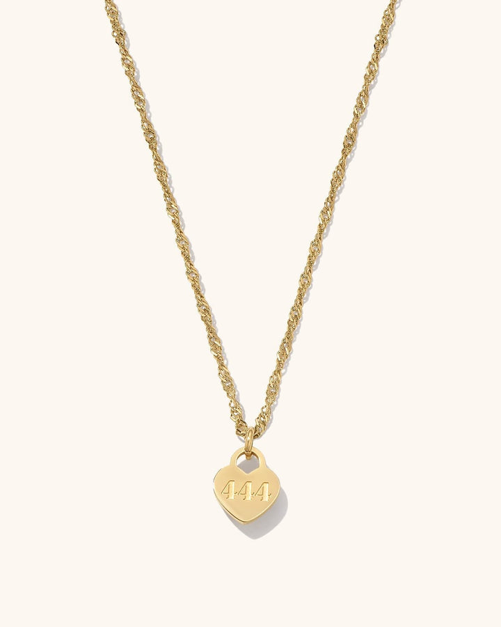 Angel Number Heart Necklace