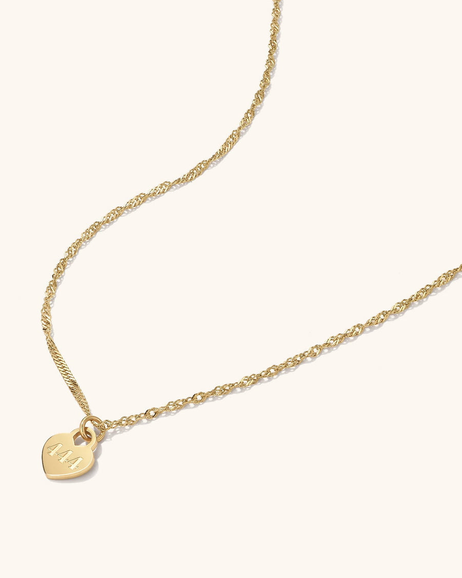 Angel Number Heart Necklace