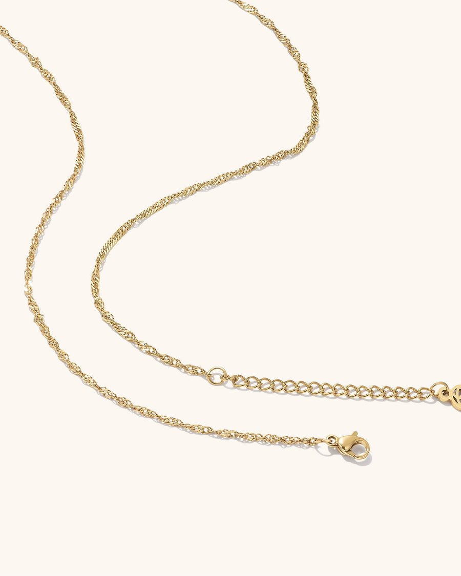 Birthstone Initial Necklace