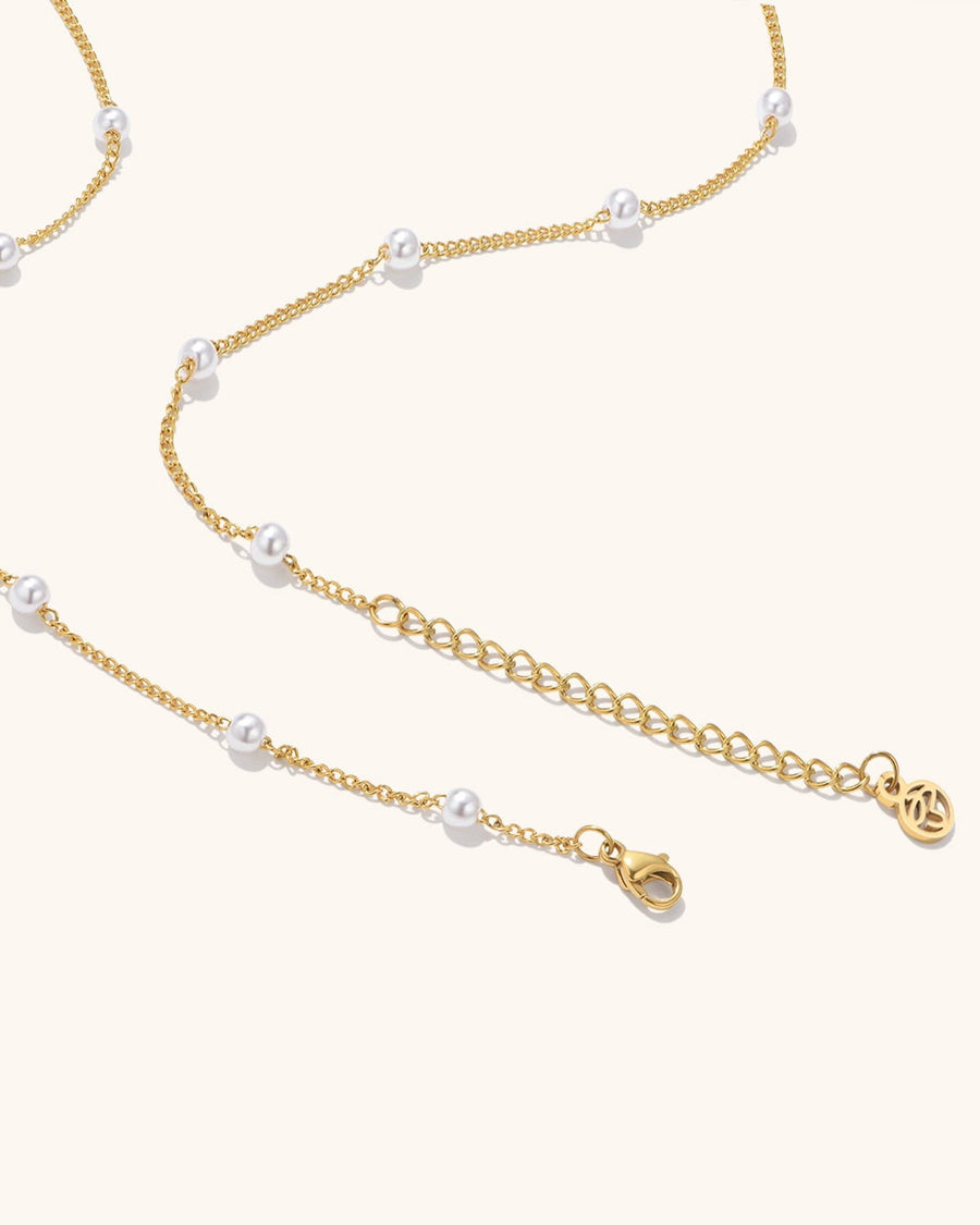Mother of Pearl Initial Necklace