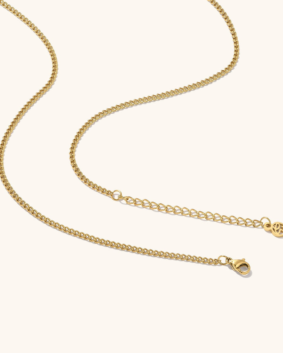 Medal Initial Necklace