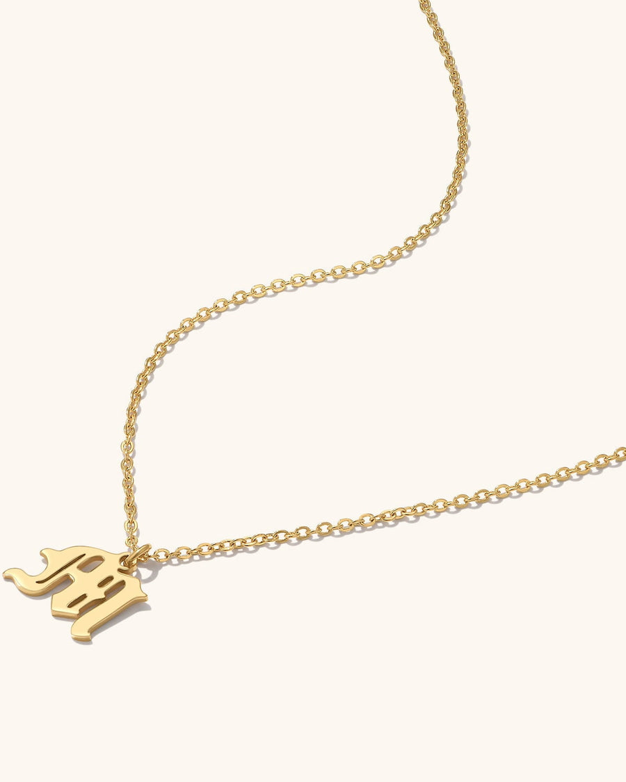 Old English Initial Necklace