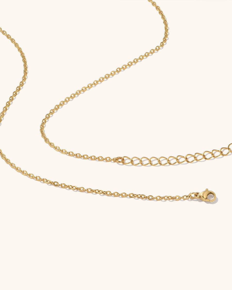 Oval Birth Flower Necklace