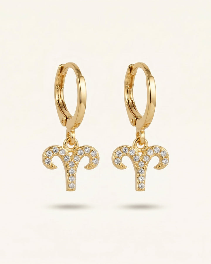 Pave Zodiac Earrings