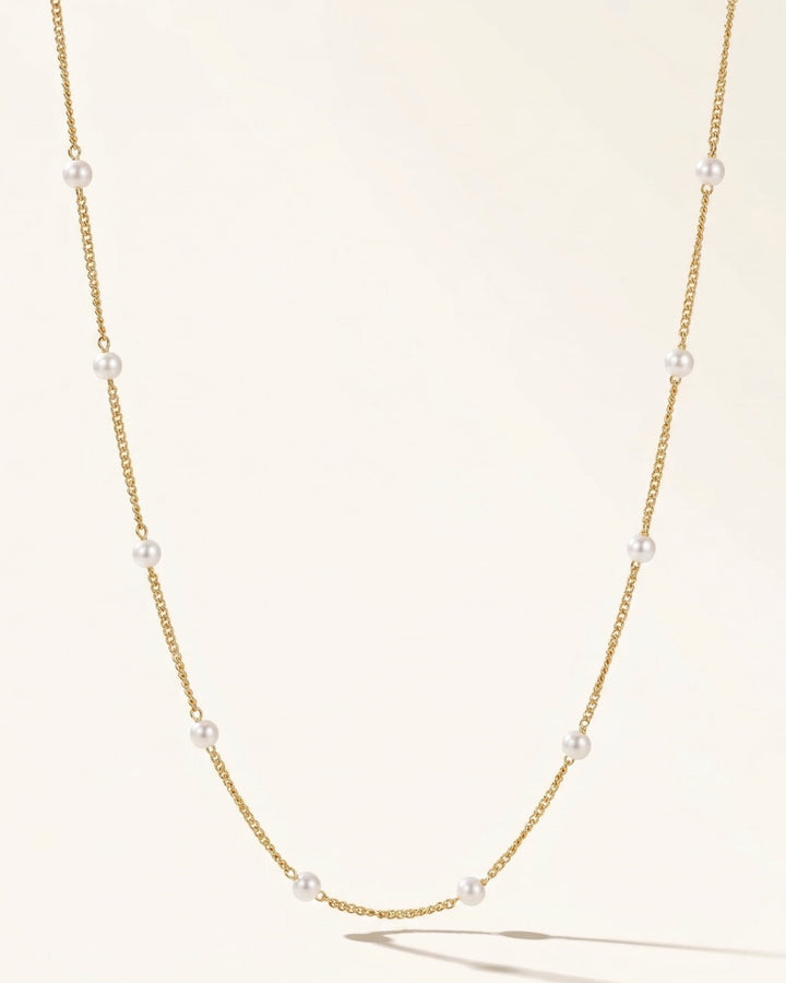 Satellite Pearl Chain Necklace