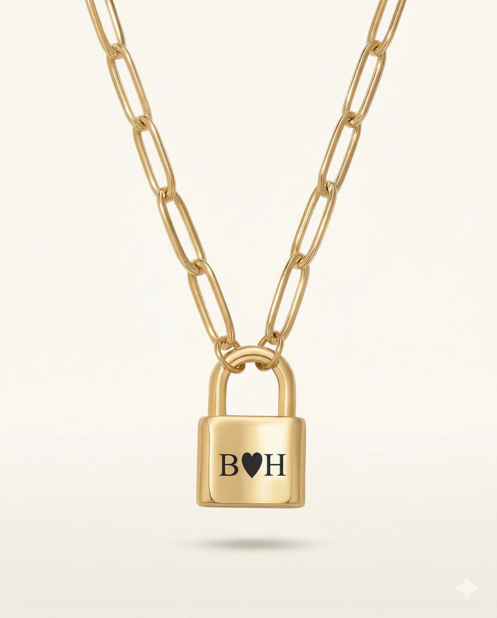 Engravable Padlock Necklace