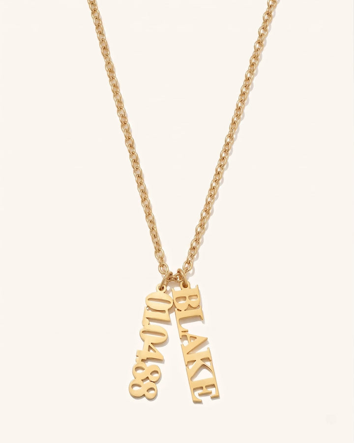 Vertical Name Necklace
