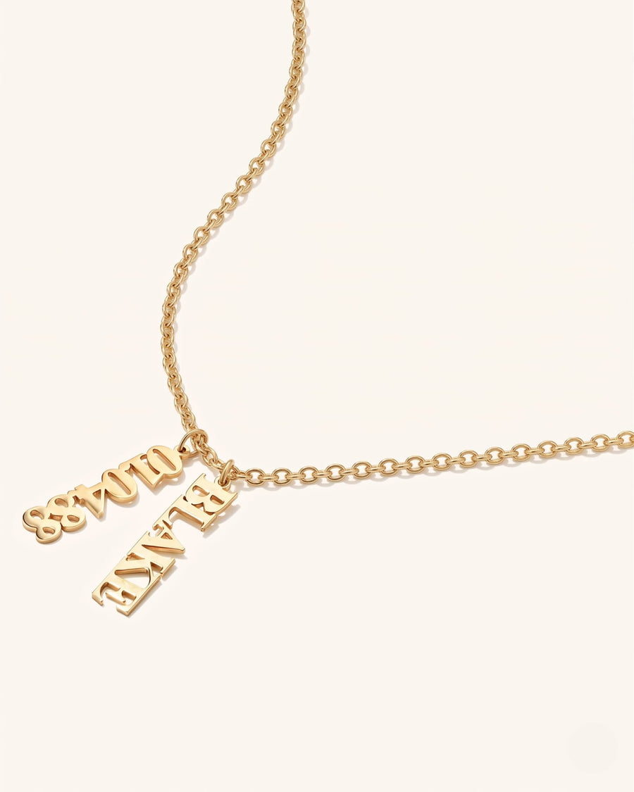 Vertical Name Necklace