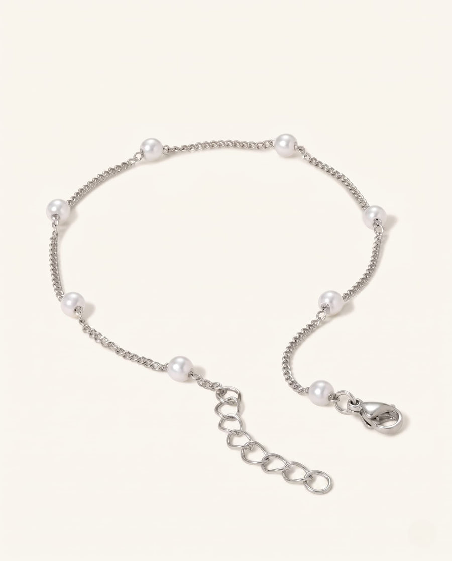 Satellite Pearl Chain Anklet