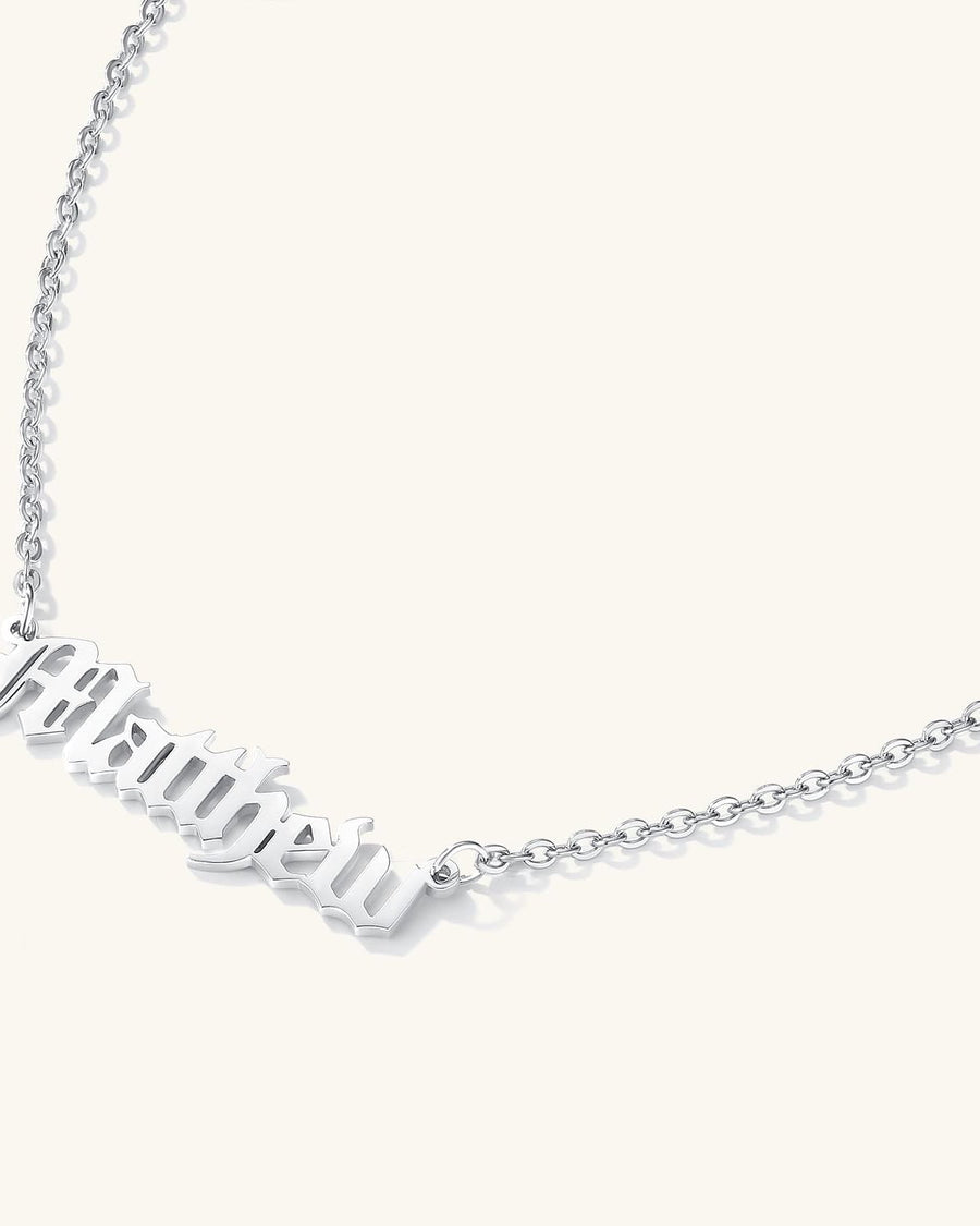 Old English Name Necklace