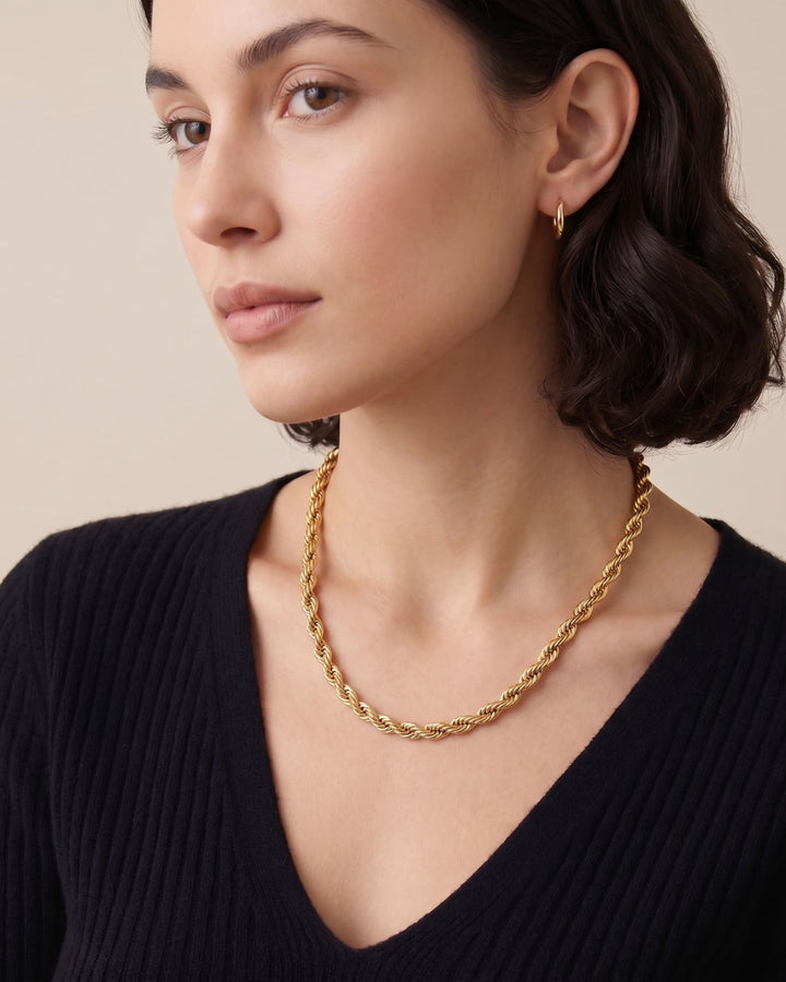 5mm Rope Chain Necklace model