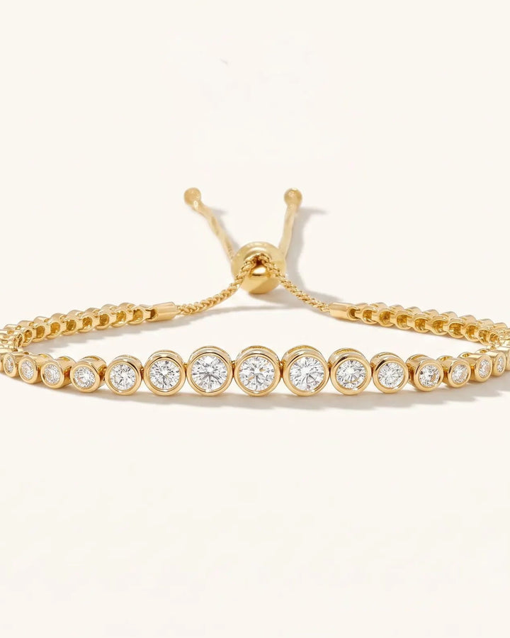 Adjustable Bezel Tennis Bracelet
