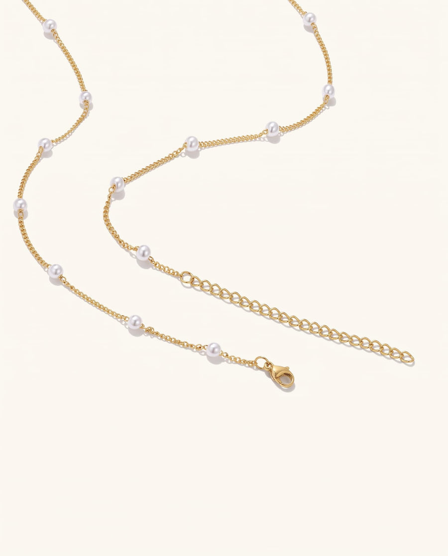 Mother of Pearl Initial Necklace