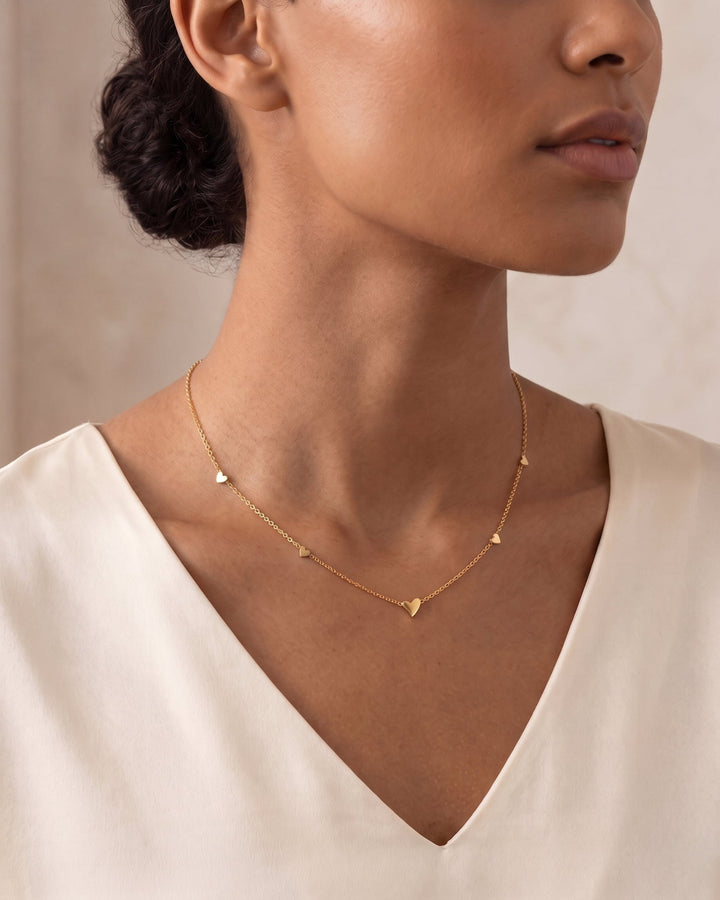 Multi  Heart Necklace model