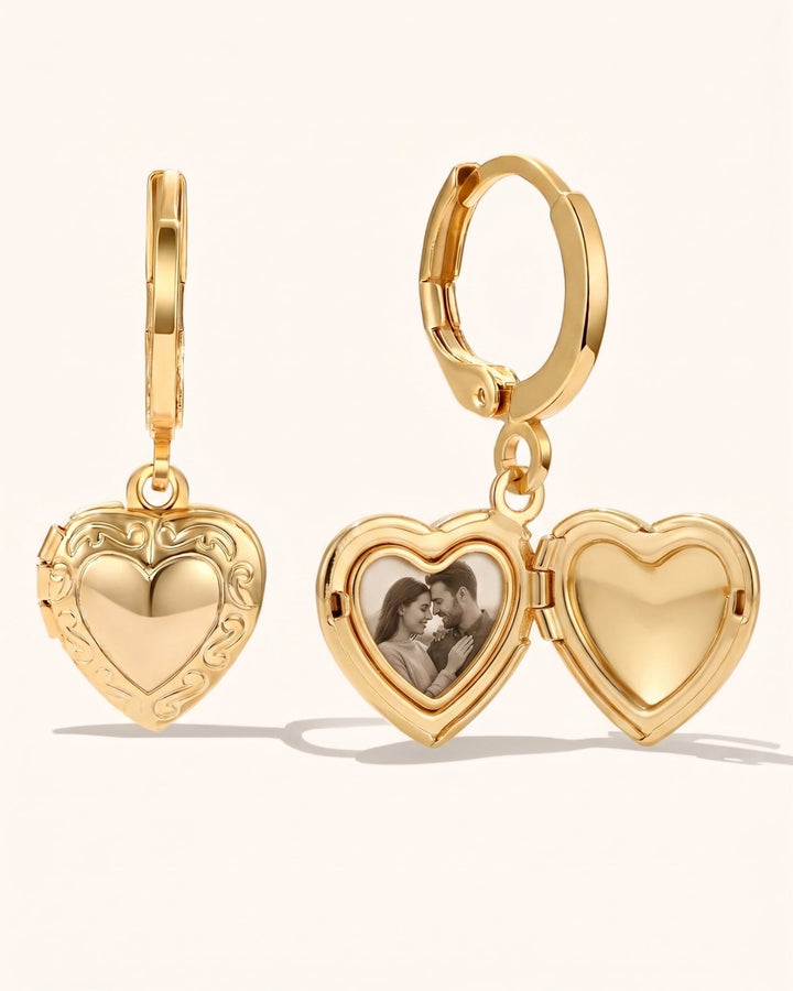Mini Heart Locket Earrings