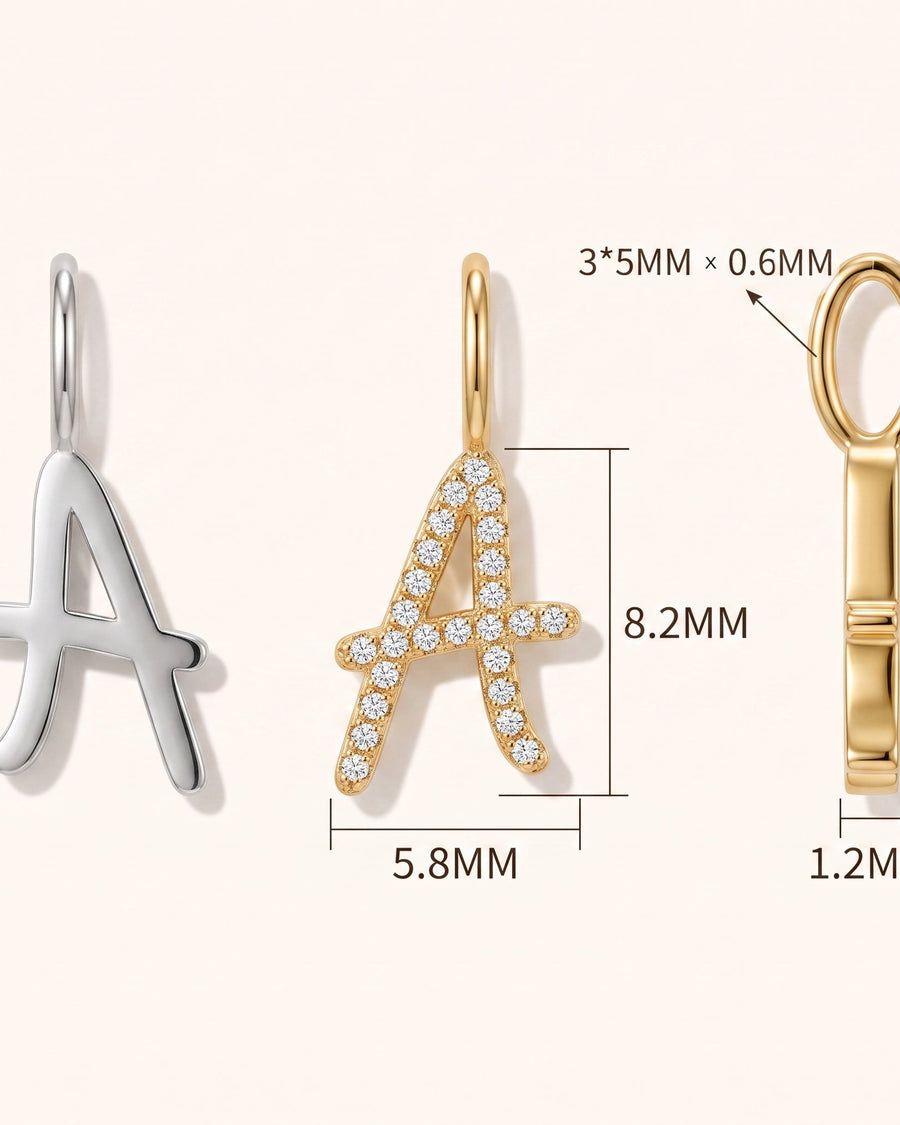 Pavé Diamond Initial Necklace