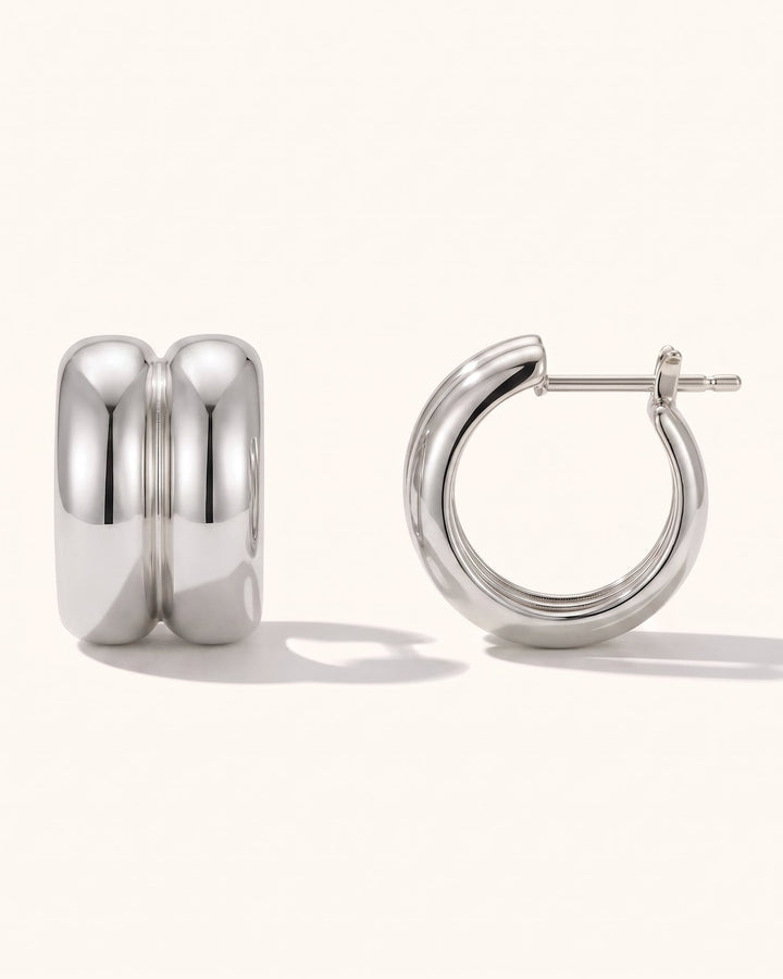 Double Dome Huggie Earrings