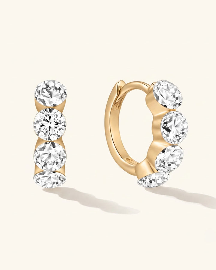Invisible Lab Grown Diamond Huggie Hoops