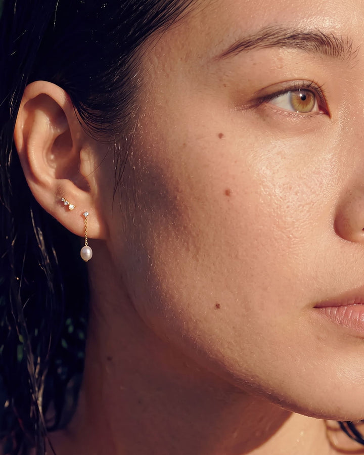 Pearl Drop Earrings model