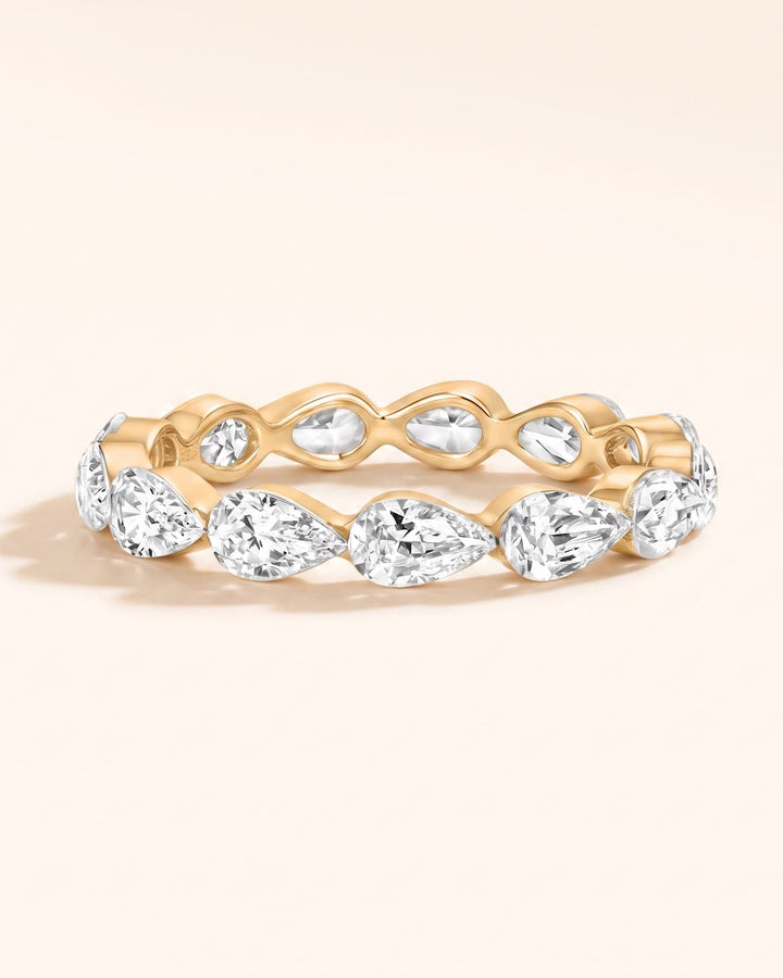 Pear Lab Grown Diamond Eternity Ring