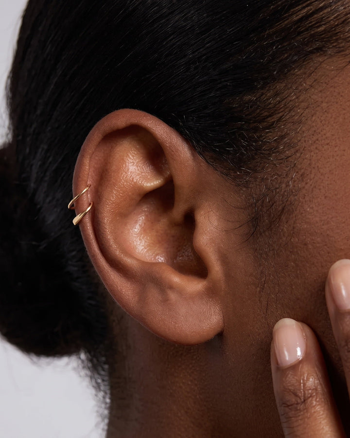 Twist Double Hoop Earrings model