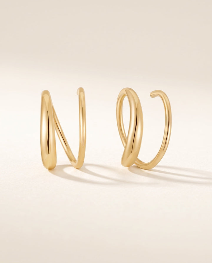 Twist Double Hoop Earrings