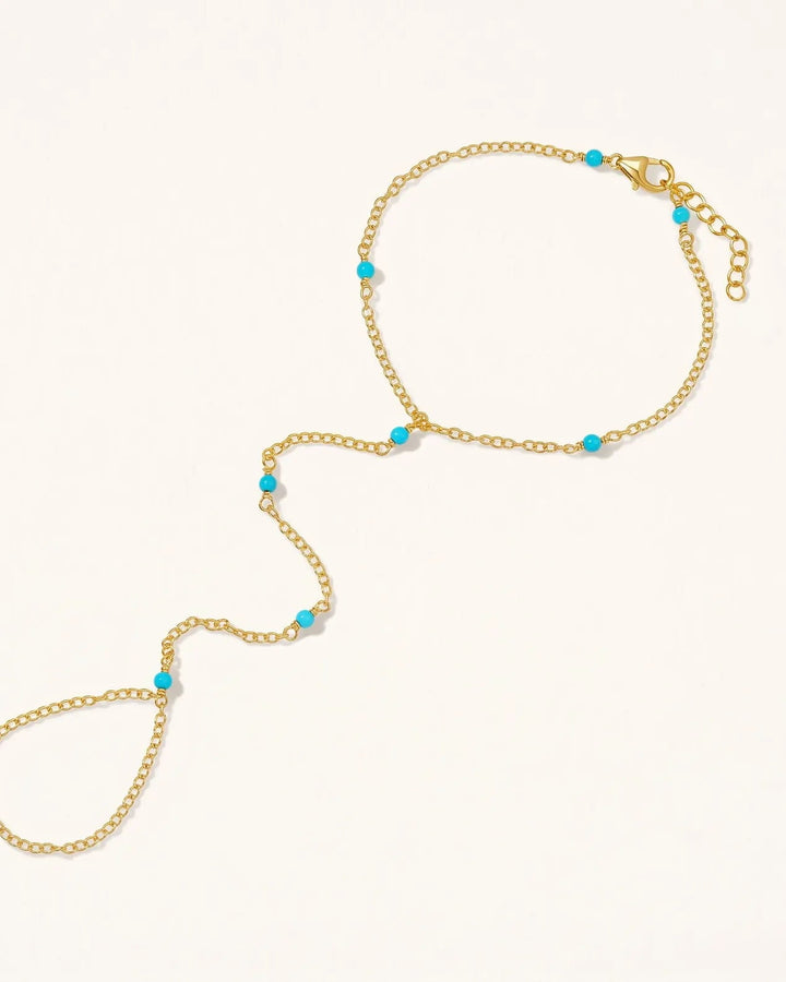 Turquoise Hand Chain Bracelet