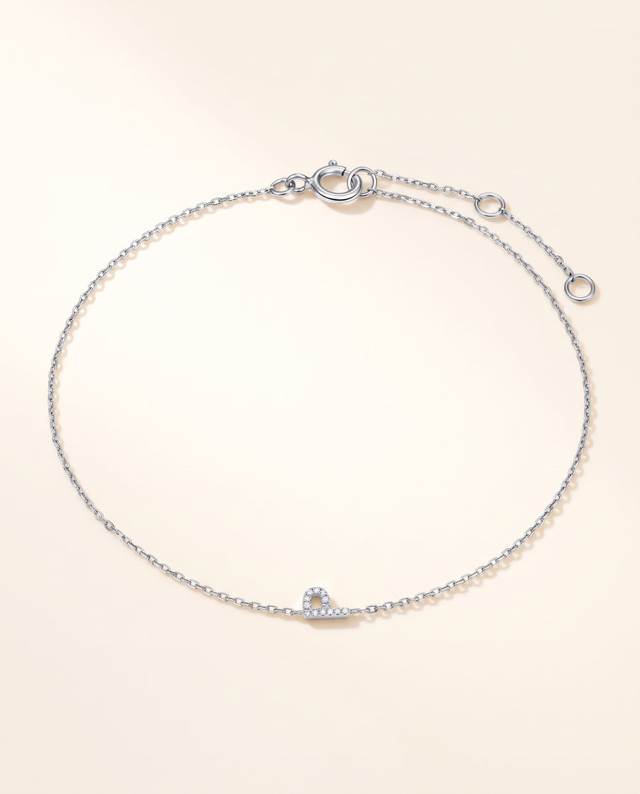 Pave Diamond Initial Bracelet