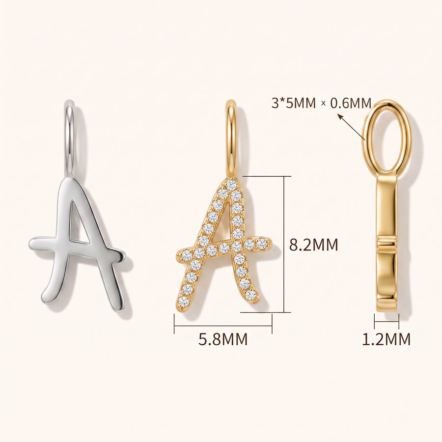 Pavé Diamond Initial Necklace