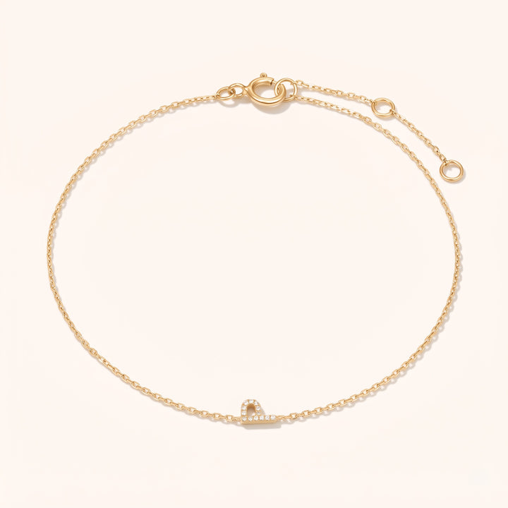 Pave Diamond Initial Bracelet