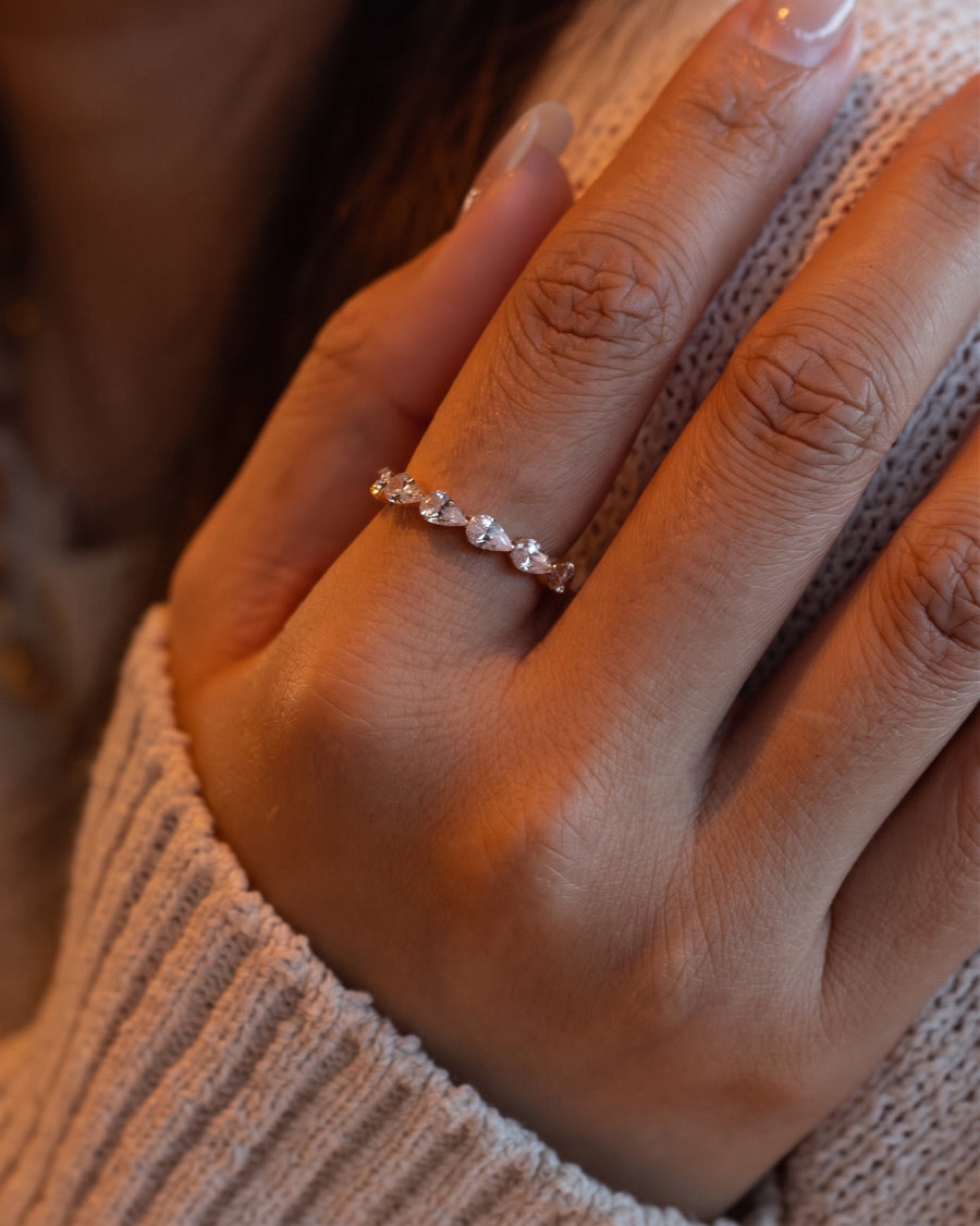 Pear Lab Grown Diamond Eternity Ring