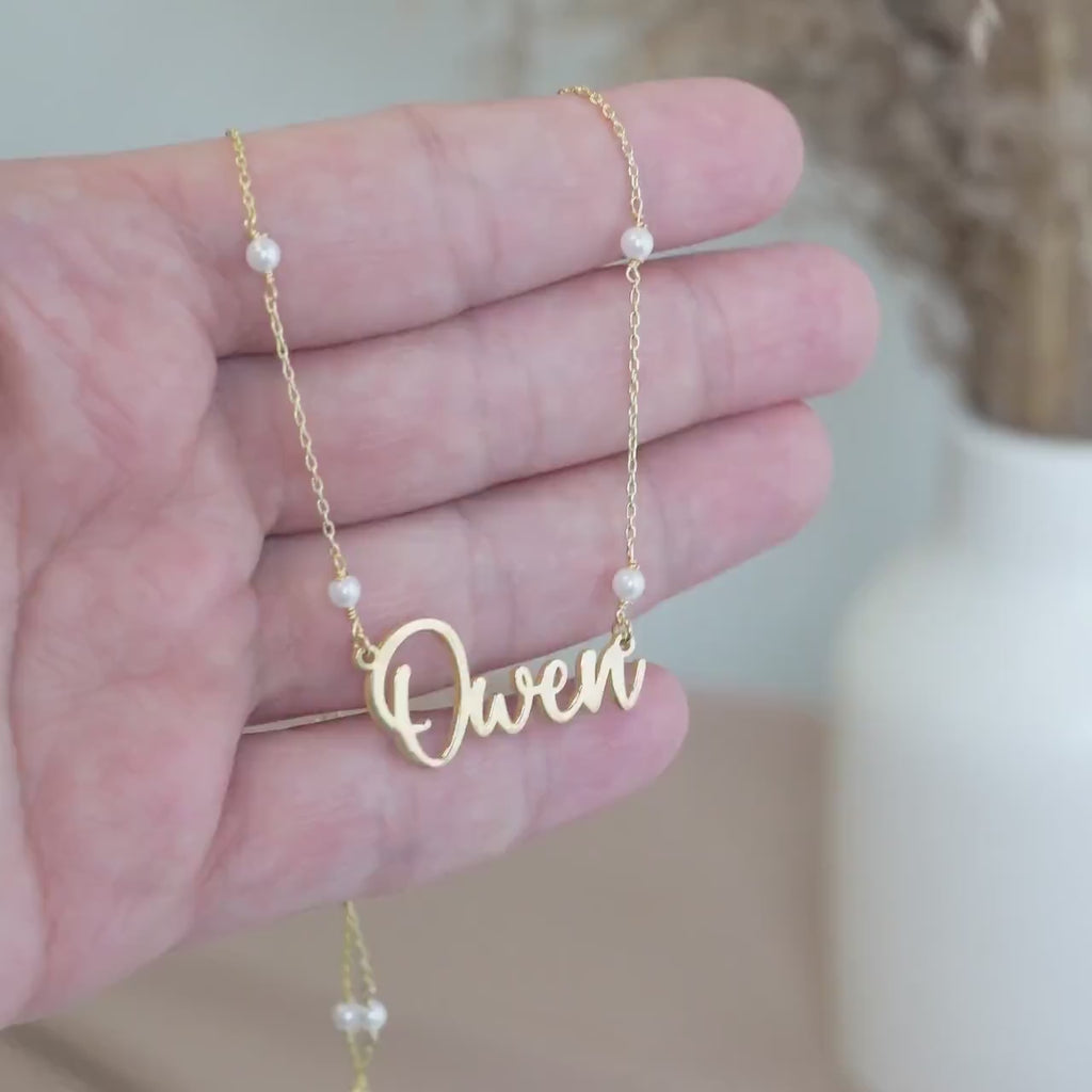 14k Solid Gold Name Necklace