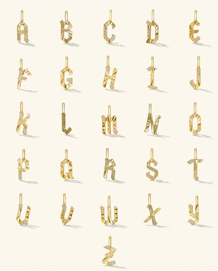 Lab Grown Diamond Letter Charm