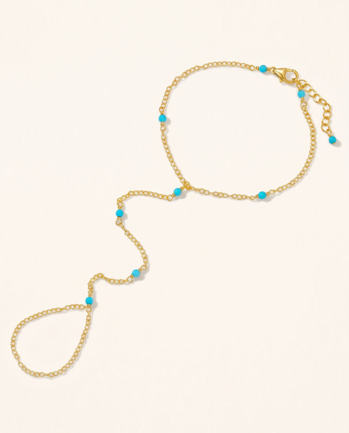 Turquoise Hand Chain Bracelet