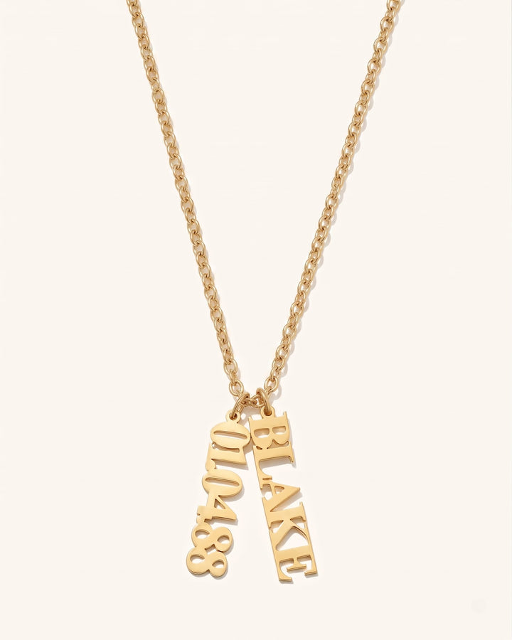 Vertical Name Necklace